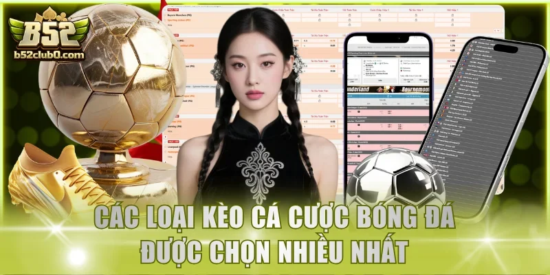 Các loại kèo cá cược bóng đá được chọn nhiều nhất