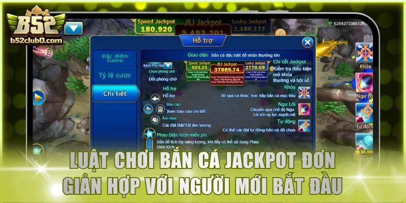 Luật chơi bắn cá Jackpot đơn giản hợp với người mới bắt đầu